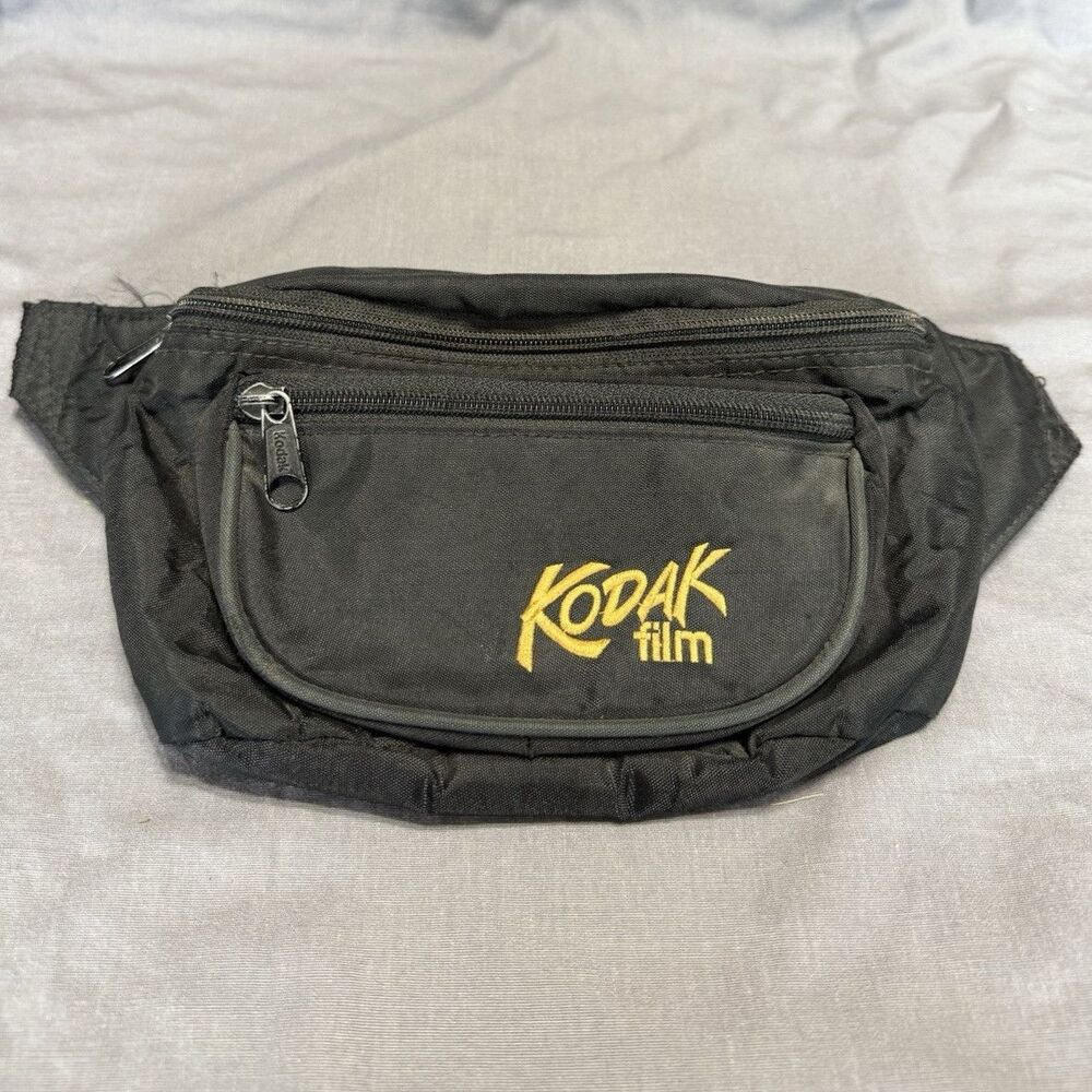 Kodak Black/Yellow Waist Pack Fanny Pack Zipper, 3 Pockets, Adjustable Strap